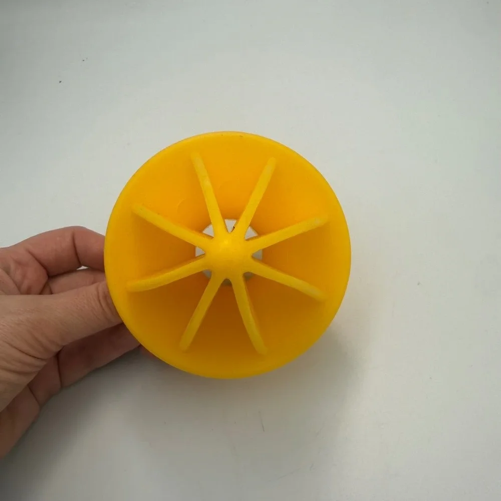 Vintage Yellow Plastic Dual Ended Citrus Juicer Reamer Manual Hand Squeezer Tool